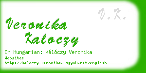 veronika kaloczy business card