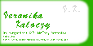 veronika kaloczy business card